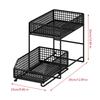 2 Tier Pull-Out Storage Rack with Drawers Countertop Storage Rack  Home Organization