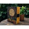 Tree of Life Leather Journal – Fairy Moon and Stars Grimoire Notebook –  Spell Book – Pagan Diary