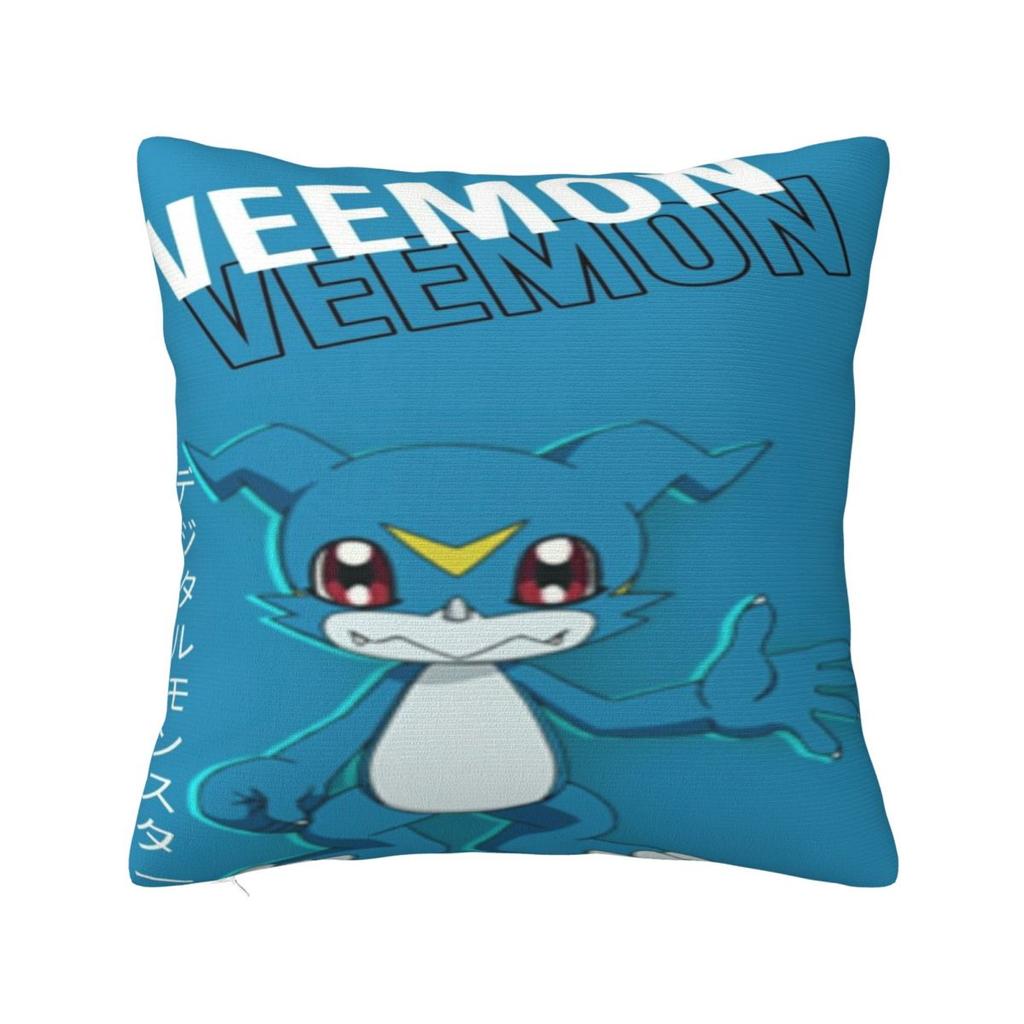 Stylish Bedroom Digital Monster Digimon Decoration Pillowcase Merch Pillow Cover Zipper Multi-Size