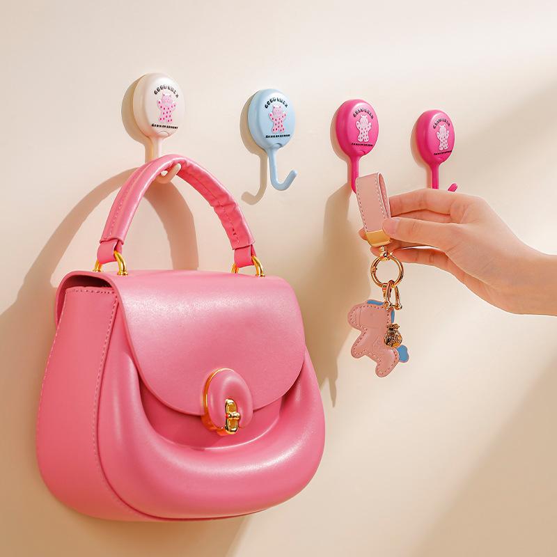 Dopamine Non-traceable Wall-mounted Hooks Hole-free Strong Load-bearing Non-traceable Hooks Multifunctional Household Round Small Hooks