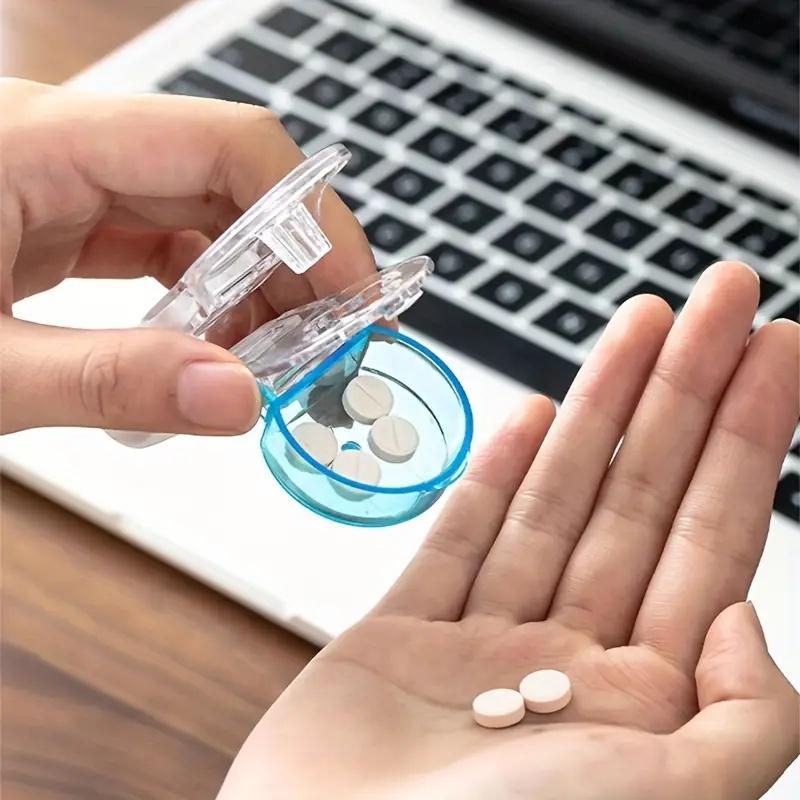 Portable Pill Dispenser & Splitter | Hygienic & Easy Medication Organizer for On-the-Go