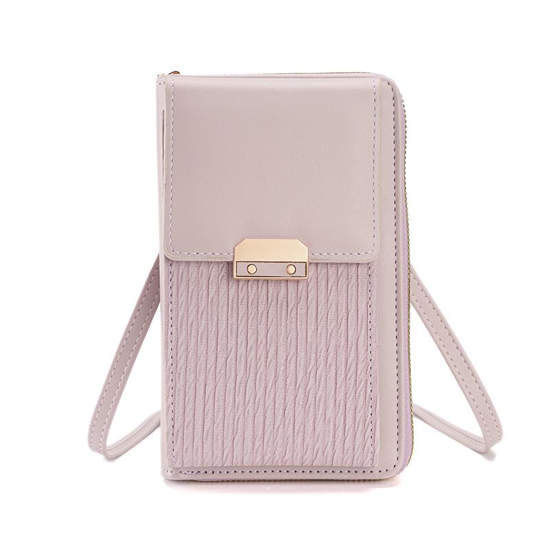 Trendy and Simple Crossbody Bag, Korean-style Lockable Small Square Wallet, Ladies' Single-shoulder Bag