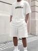 2025 Neues Sport-Set für Herren Los Angeles Print Kurzarm-T-Shirt Lässiges Sport-Set Streetwear Shorts Zweiteiliges Herren-Set