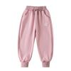 Plus Size Girls' Loose Fit Winter Sports Pants with Velvet Lining