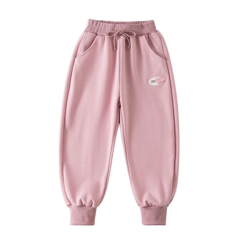 Plus Size Girls' Loose Fit Winter Sports Pants with Velvet Lining