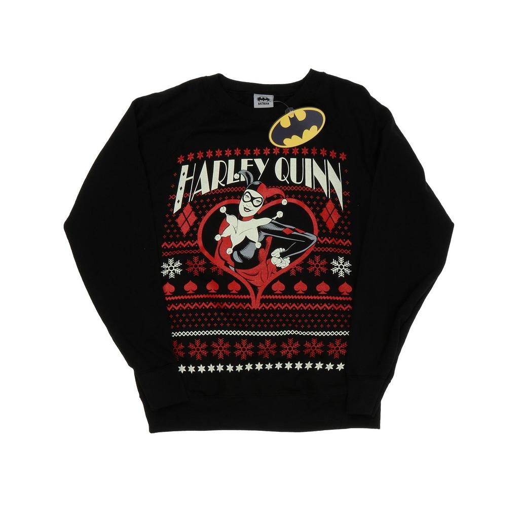 DC Comics Womens/Ladies Batman Harley Quinn Christmas Sweatshirt