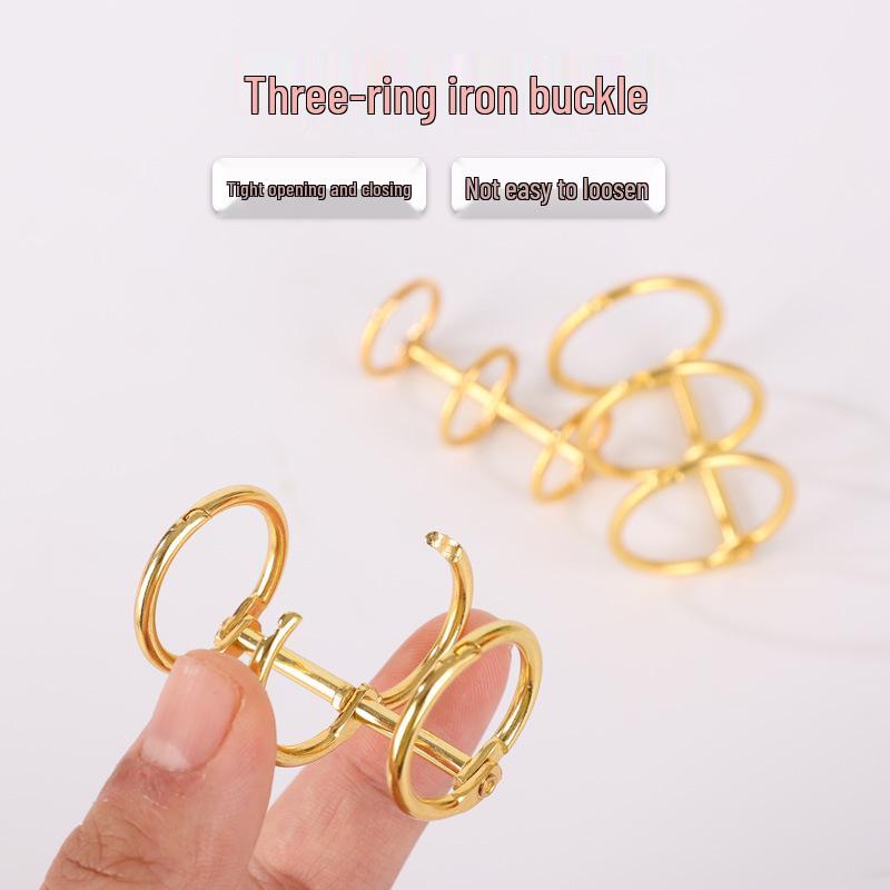 

Three-Ring Metal Binder Rings for Desk Calendars and Book Storage Inner diameter 15mm silver