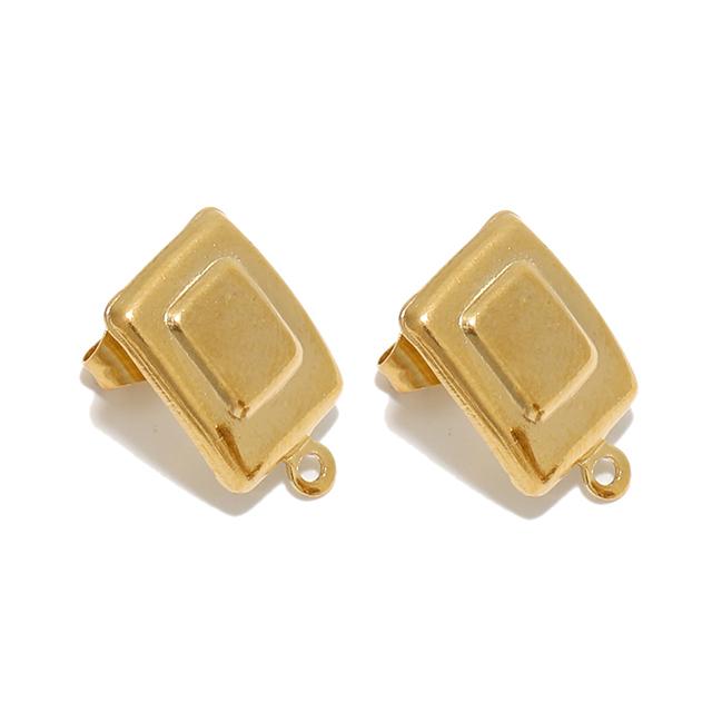 10pcs Gold Color Stainless Steel Classical Stud Posts for DIY Earrings Pendants Jewelry Making Dangle Charms Craft Components