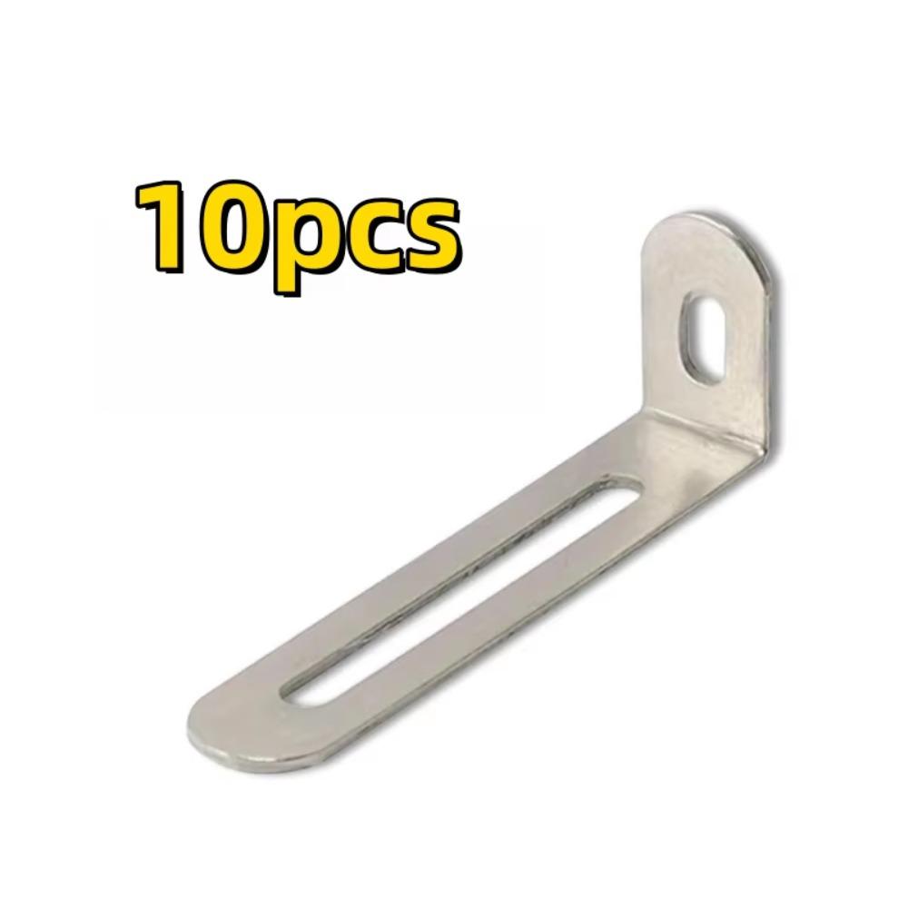 

10Pcs Black and Silver Adjustable Angle Brackets Adjustable Angle Furniture Brackets Bookshelves Silver 10pcs