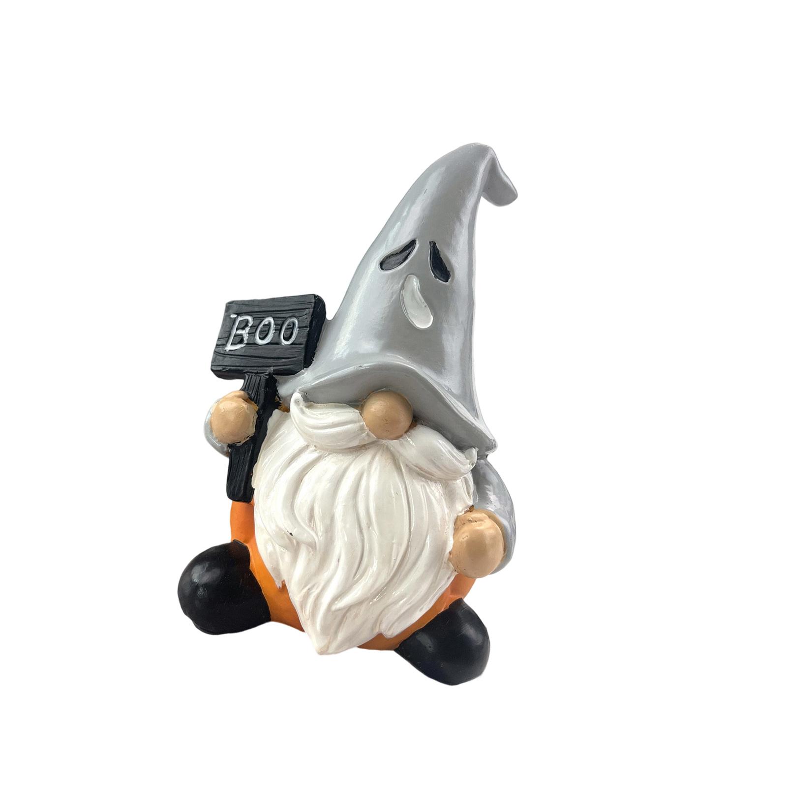 

Halloween Pumpkin Gnomes with Witch Hat Resins Figurine Festives Decoration For Indoor and Outdoor Party Garden Decors 1