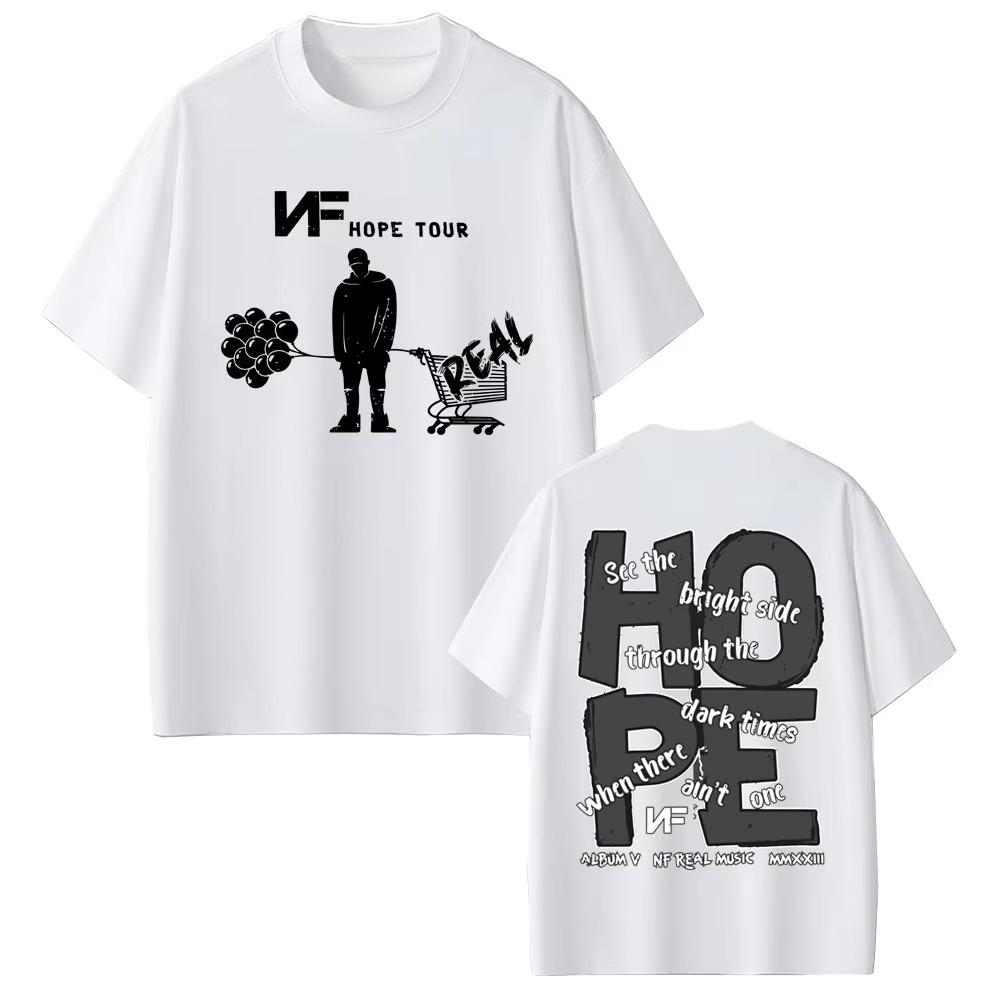 Rapper NF HOPE Real Tour Tshirt Men Women Fashion Hip Hop Pop music Short Sleeve T op Mens Casual pure Cotton Vintage Tshirts