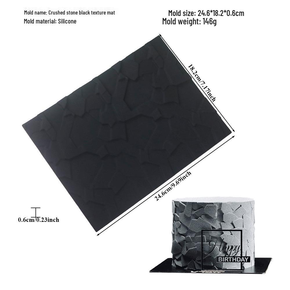 Silicone Mousse Swiss Roll Texture Pad - Tree Bark Lace Fondant Mat for Western Pastry Baking