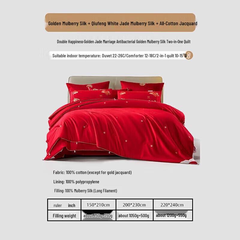 

Mercury Home Textiles 2-in-1 Mulberry Silk All-Season Duvet