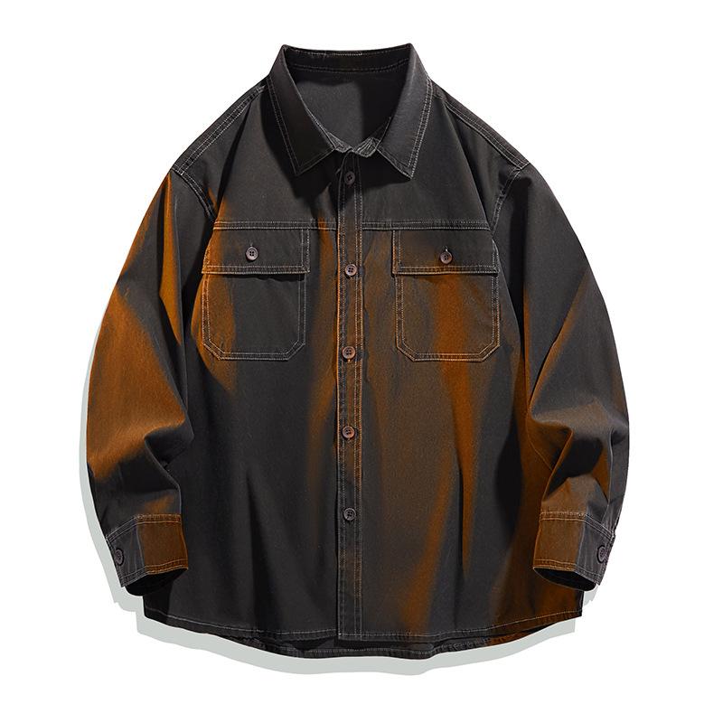 

Мужская Новая Зимняя Универсальная и Персонализированная Куртка-Рубашка с Лацканами и Множеством Карманов для Работы и Повседневной Носки, Простой Стиль 3XL