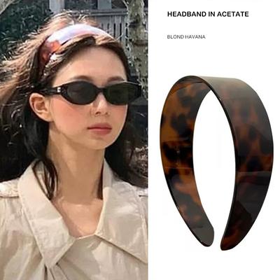 Modisches Acetat-Stirnband BLOND HAVANA Farblich passendes Haarband breites Stirnband Damen Mädchen Haarschmuck