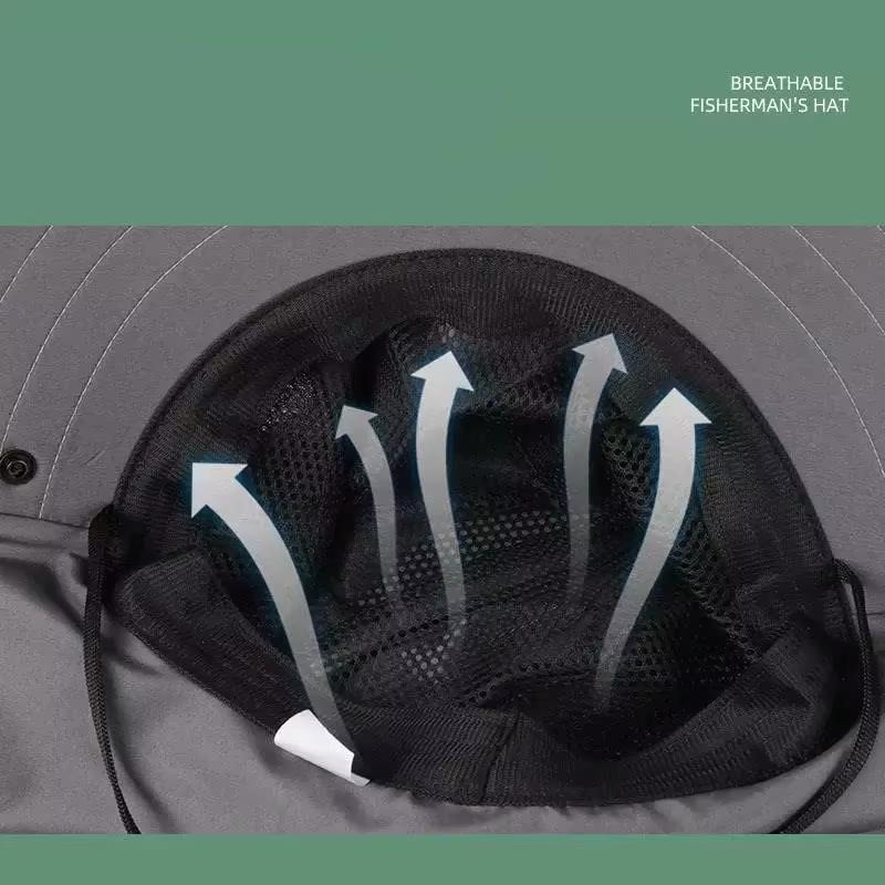 Summer Outdoor Sun Hats UV Protection Hunting Fishing Cap For Men Women Hiking Camping Visor Bucket Hat Neck Flap Fisherman Hat