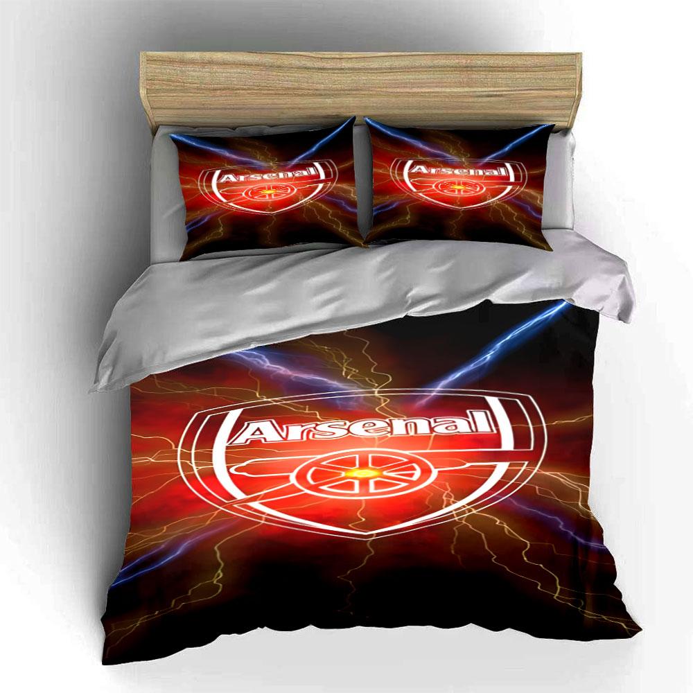 Arsenal logo with lightning. Bedding sets Duvet cover sets Duvet covers Pillowcases(1 * Duvet Cover 2 * Pillowcases, without duvet insert)