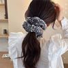 Black and Silver Elastic Hair Tie Sequin Party Hair Accessories Elegant Ponytail Holder  for Women