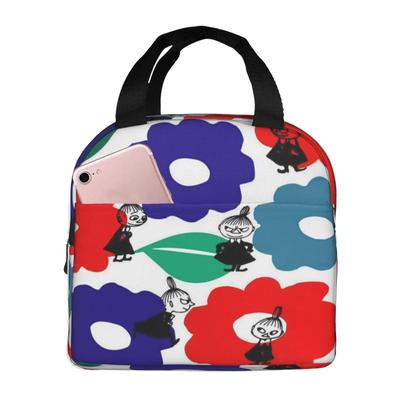 Mumin Kleine My Lunchtasche mit isolierendem Klippverschluss und kompakter und stilvoller tragbarer isolierter Lunch-Soft-Kühltasche Unisex-Tasche für Pendler und 13 cm