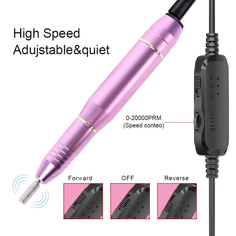 Electric Professional Nail File Kit, Manicure, Pedicure, Polishing, Shaping Tools, Portable Electric Nail Sharpener