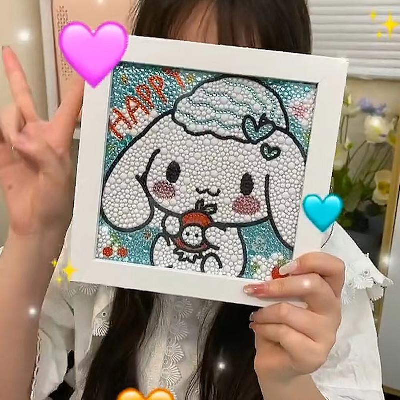 New Cartoon Diamond Painting 5D Diamond Handmade Diy Handmade Full Diamond With Frame Decorative Diamond Painting Wooden Photo Frame