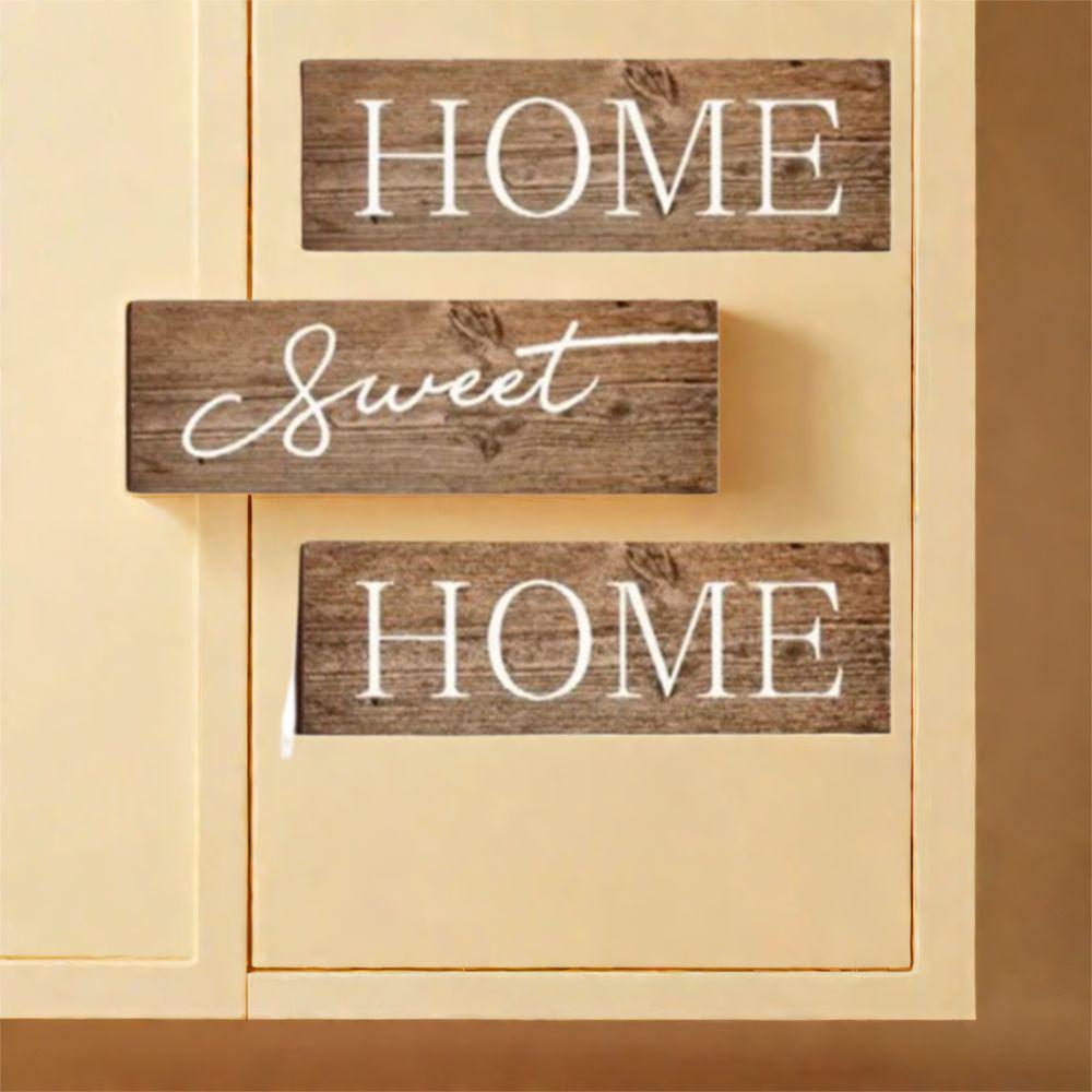 The Feeling of Returning Home Letters Sign Rustic Style English Letter Hanging Board  Wedding