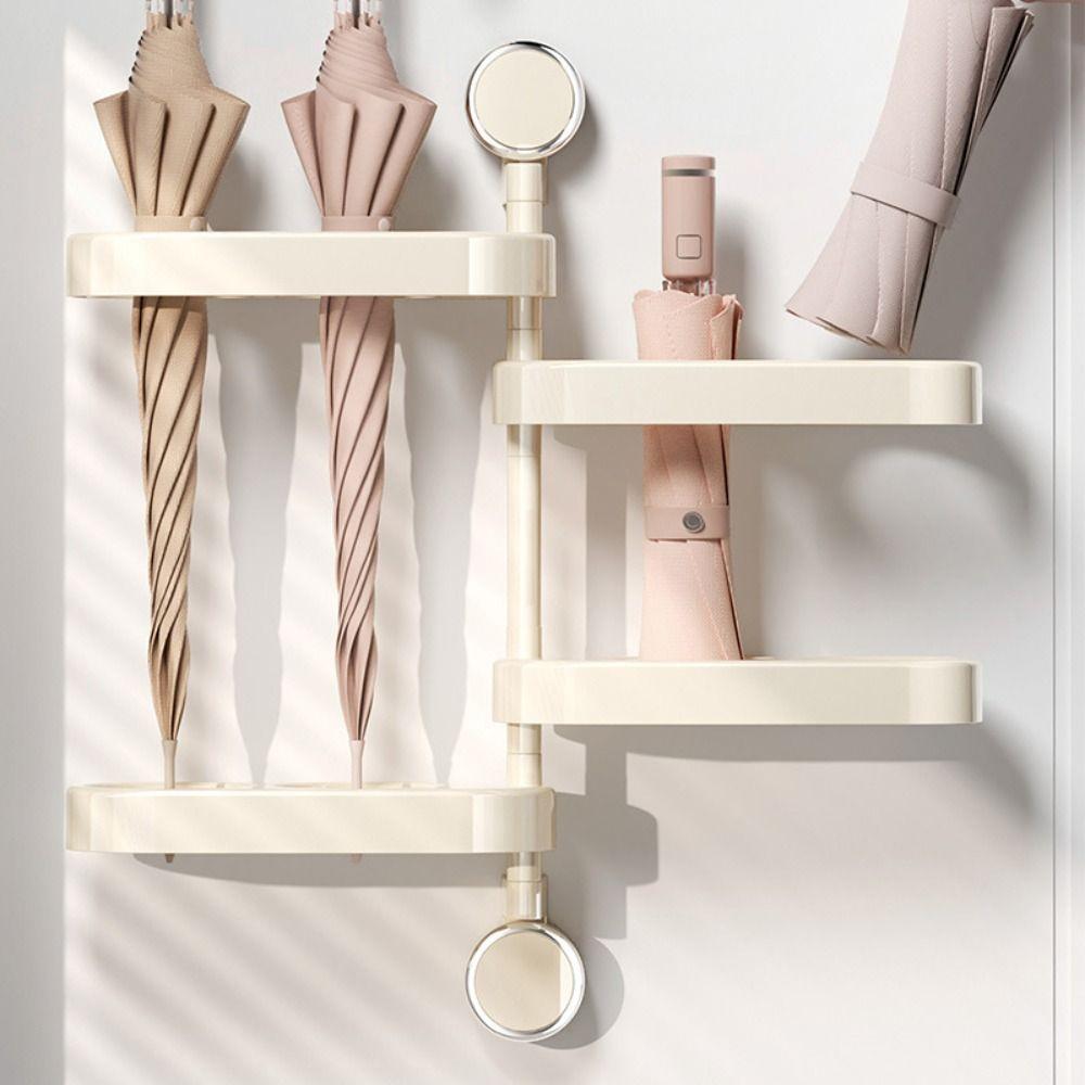 Creative Umbrella Storage Rack Suction Cup Umbrella Organizer Shelf  Door