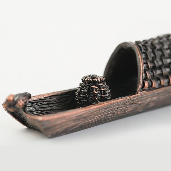 Incense Stick Holder Antique Elegent Style Chinese Style Incense Equipment Black-awning Party Boat Incense Gifts Ash For Household Decoration