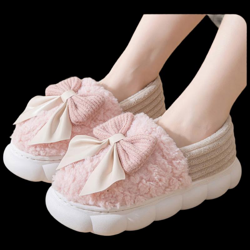 

Jianixiong Женские теплые домашние тапочки с бантом (Набор из 2 пар)