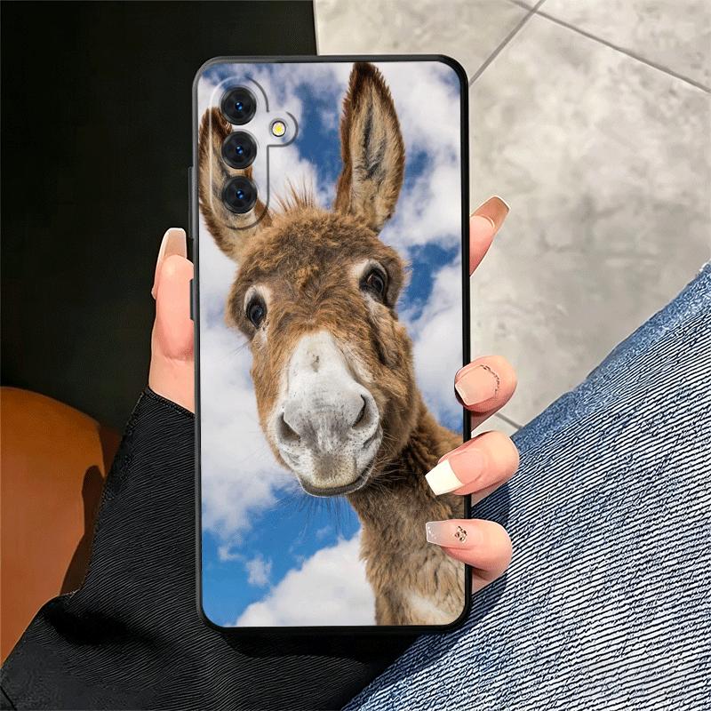 Funny Donkey Animal Soft Phone Case for Samsung A17 A37 A57 A16 A26 A36 A56 A15 A25 A35 A55 A14 A24 A34 A54 A13 A23 A33 A53 A52
