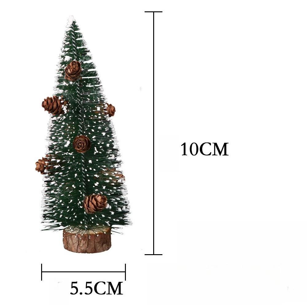 Mini Christmas Trees Artificial Pine Needle Desk Ornaments 10/15/20cm Fake Evergreen Trees for Holiday Decor