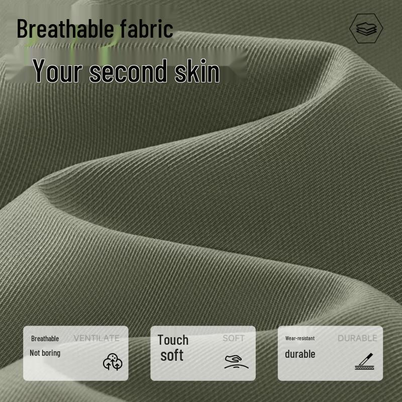 MINISO Men's Half-Zip Short Sleeve Workwear Shirt