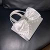 Ladies Handbag Bow Pearl Dinner Bag Cute Girl Street Shot Messenger