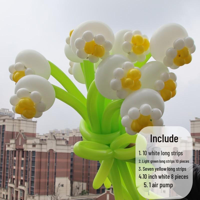 DIY Lily & Sunflower Balloon Kit: Wind Chime & Daisy Weaving
