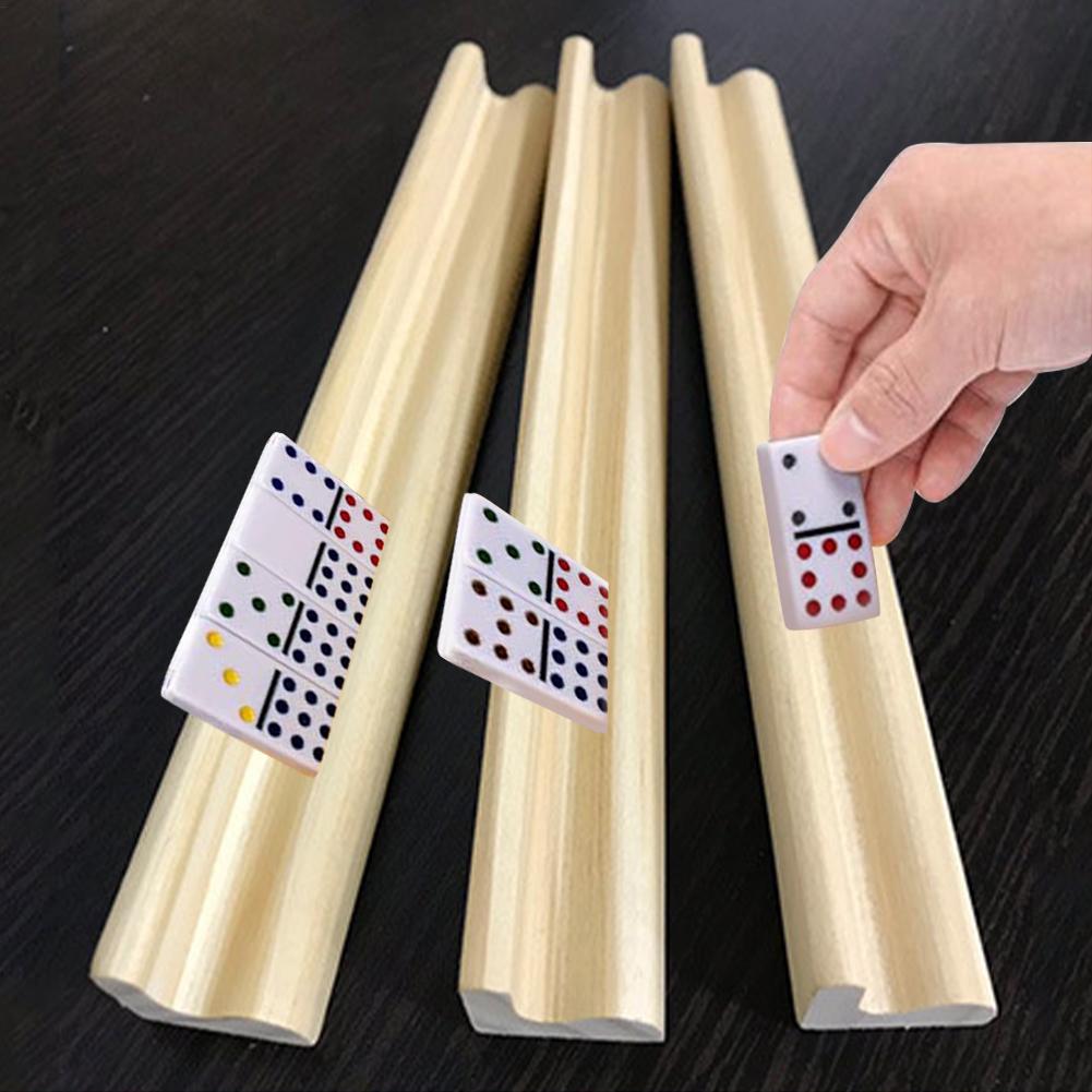 4 Domino Ablagen Holz Domino Ständer Domino Halter Für Spielsteine Mexican Train Mahjong Kinder Senioren Erwachsene Profispieler