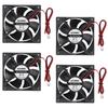 ACEIRMC 4 Stück 80mm Lüfter 12V Bürstenlos 8025 80x25mm Kühlgebläse für DIY PC Computergehäuse 3D-Drucker CPU-Kühler Radiator (12V 2-Pin)