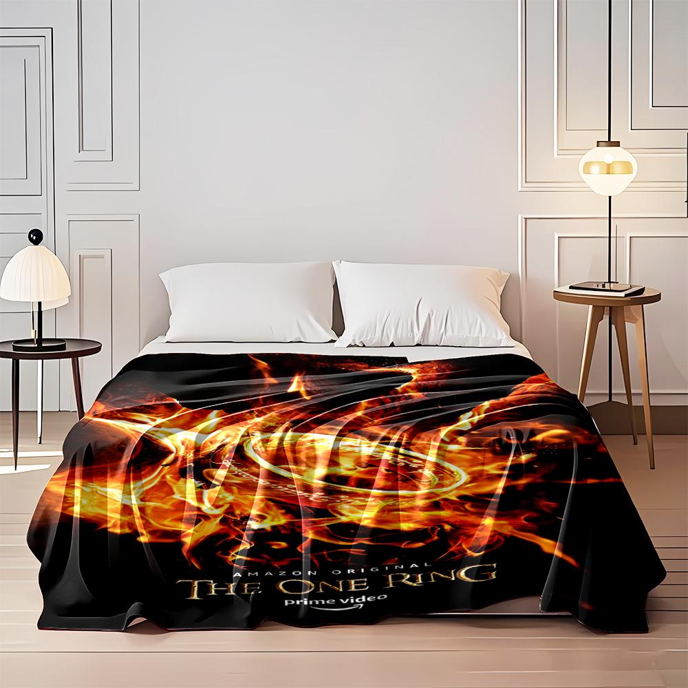 Fiery "One Ring" Design Blanket - Flannel Blanket for Bedroom, Living Room, Sofa, and Nap Sofas.