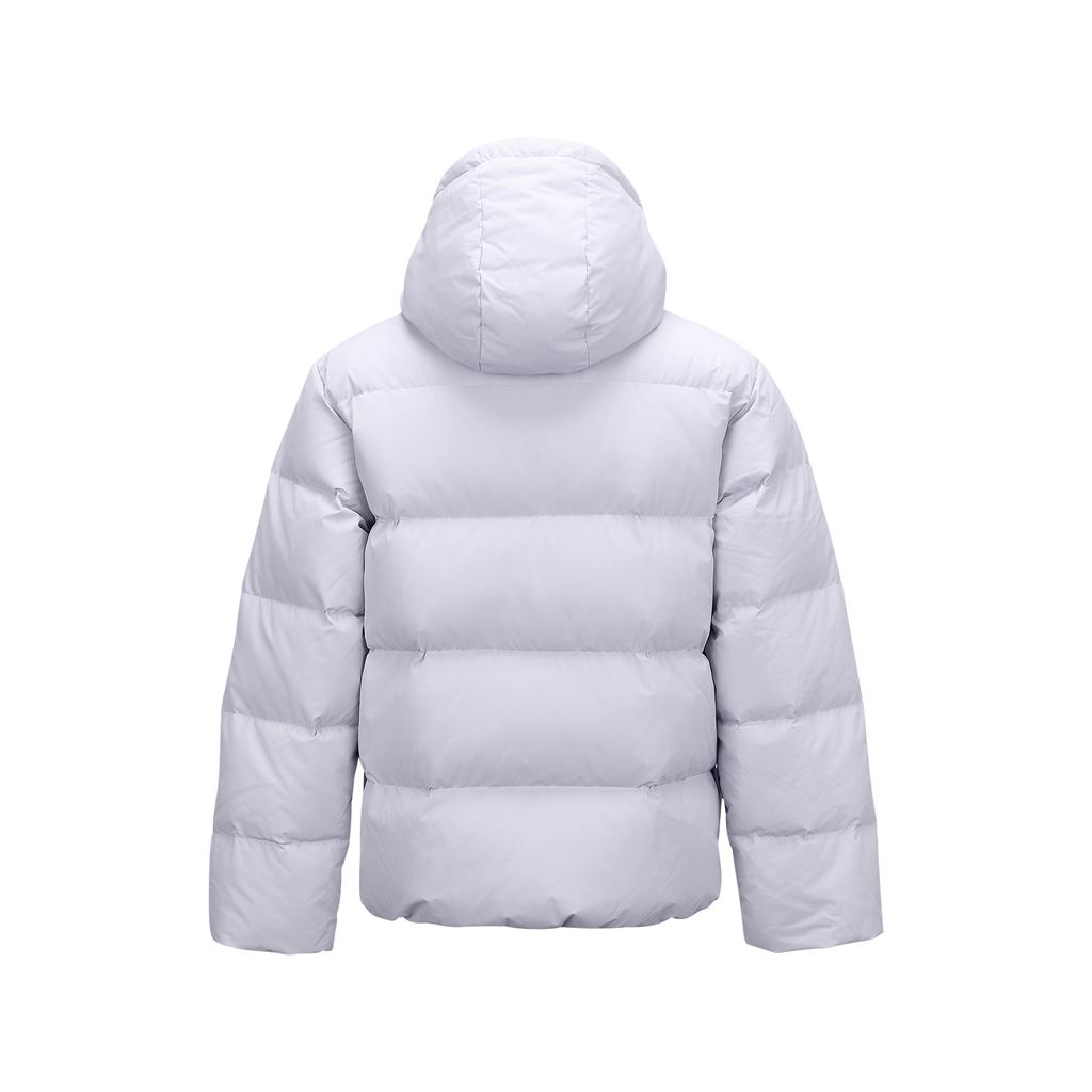 Skechers Windproof Waterproof Oil-Resistant Teflon Three-Proof Warm Duck Down Hooded Jacket Unisex Outerwear Misty-Purple L324U154-04PG
