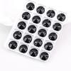 Black Flat Buckle Double Hole Hand-Sewn Crystal Glass DIY Accessories