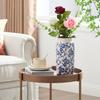 Chinese Blue and White Porcelain Vase, Ceramic Flower Vase Home Décor, Vases for Your Kitchen, Bedroom, Living Room, Bathroom, & Shelf Centerpiece
