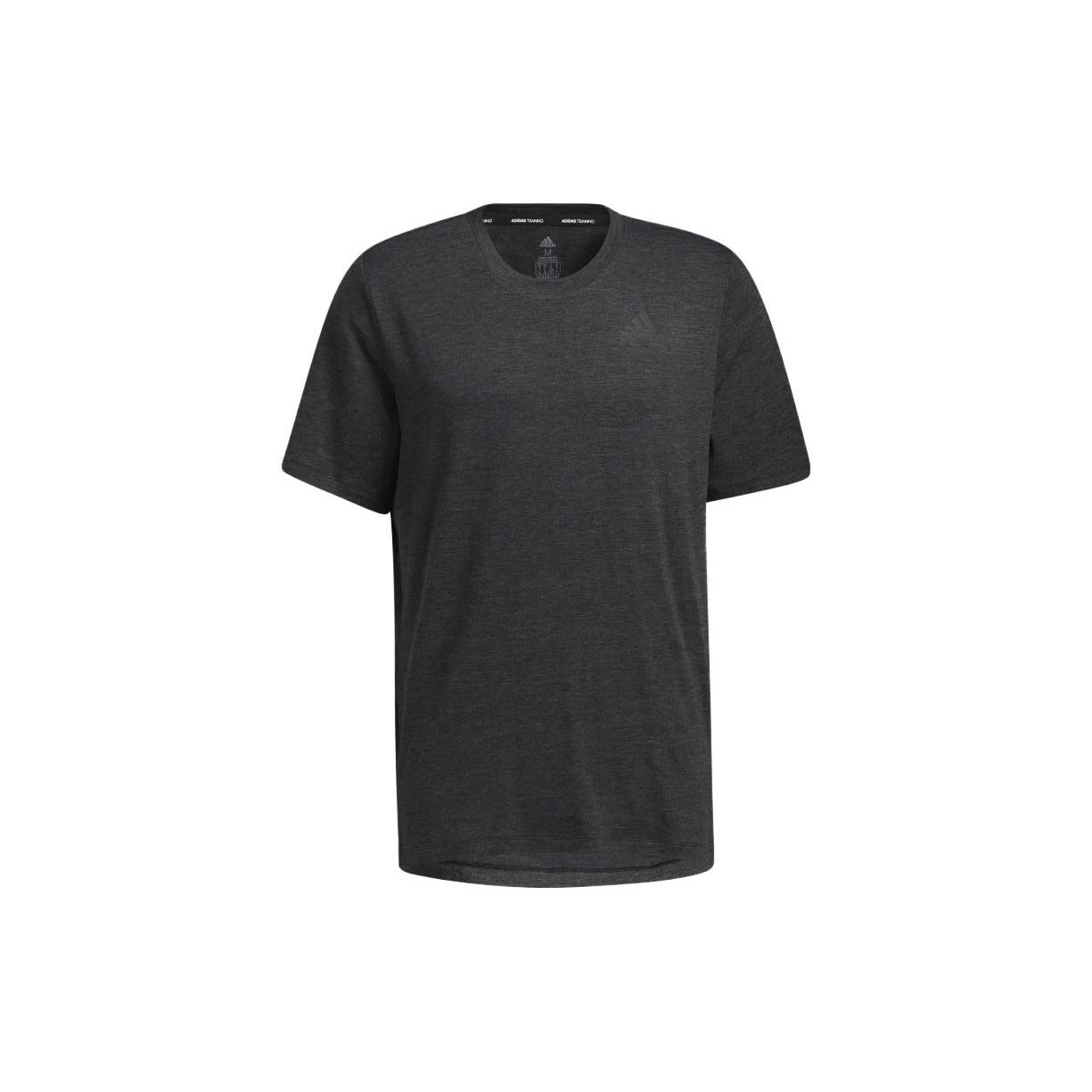 

Adidas Logo Print Solid Color Round Neck Short Sleeve T-Shirt Men Tops Black GM0513 XS