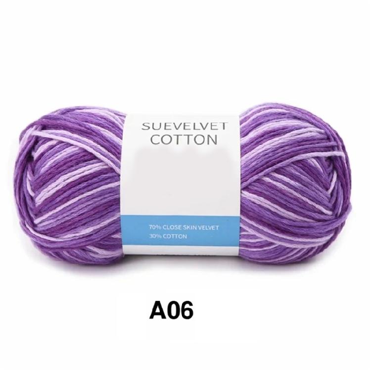 Mixed Color Cotton Yarn Handmade Hat Crochet Thread Supplies Knitting Yarns