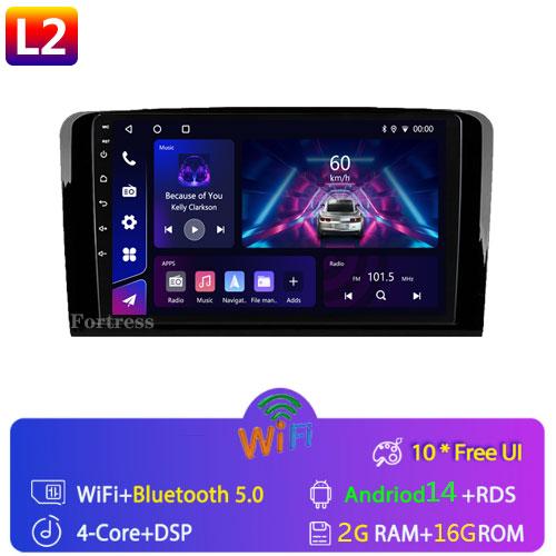 Android 14Car Radio Stereo Multimedia Player GPS For Mercedes Benz M-Class W164 GL-Class X164 ML GL RDS Carplay 2 Din Head Unit