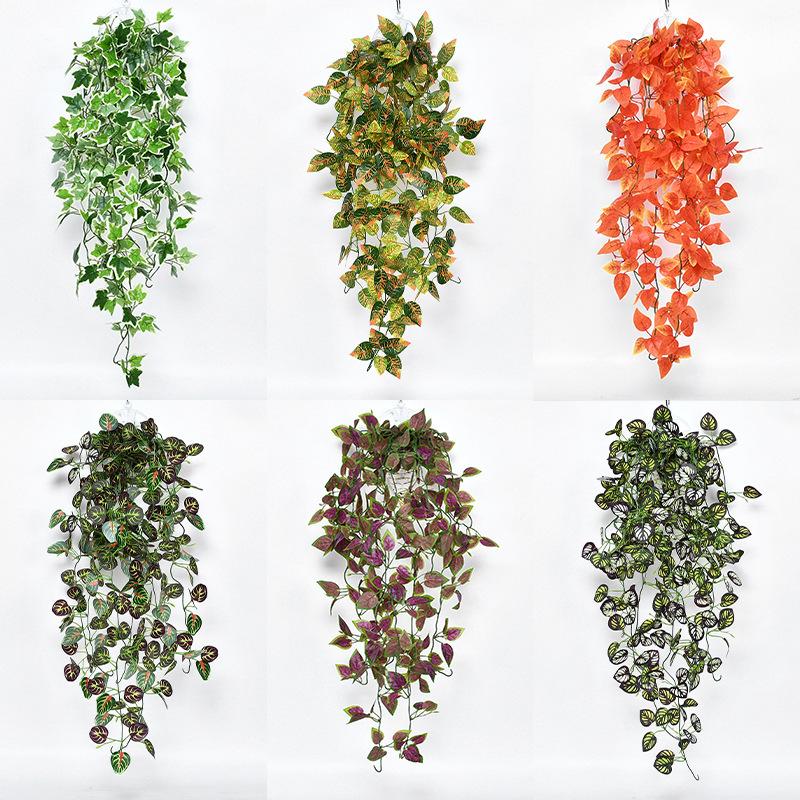 Green Radish Decorative Artificial Vines - Wall Hanging Leaf Ornaments