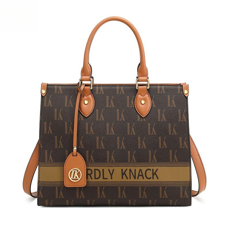Retro Print Large Capacity Versatile Handbag and Shoulder Tote