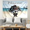 Custom Name Assassin's Creed Print Tapestry, Backdrop, Easy Setup, Ideal for Bedroom, Office & Living Room, with Aesthetic Wall Hanging Decor.