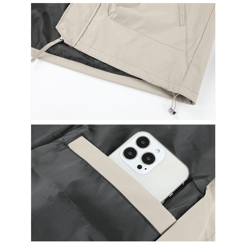 Men Hooded Casual Outdoor Jacket Windproof Waterproof Hiking Sports Coat