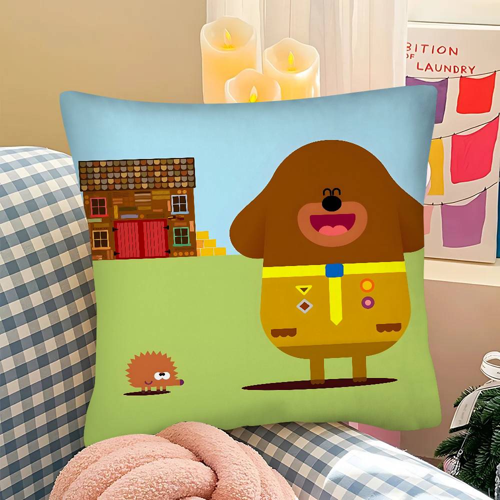 pc Popular HHey DDuggee Animation Pillow Case Fashion Square Pillowcase Bedroom Sofa Room Ins Decoration Leisure