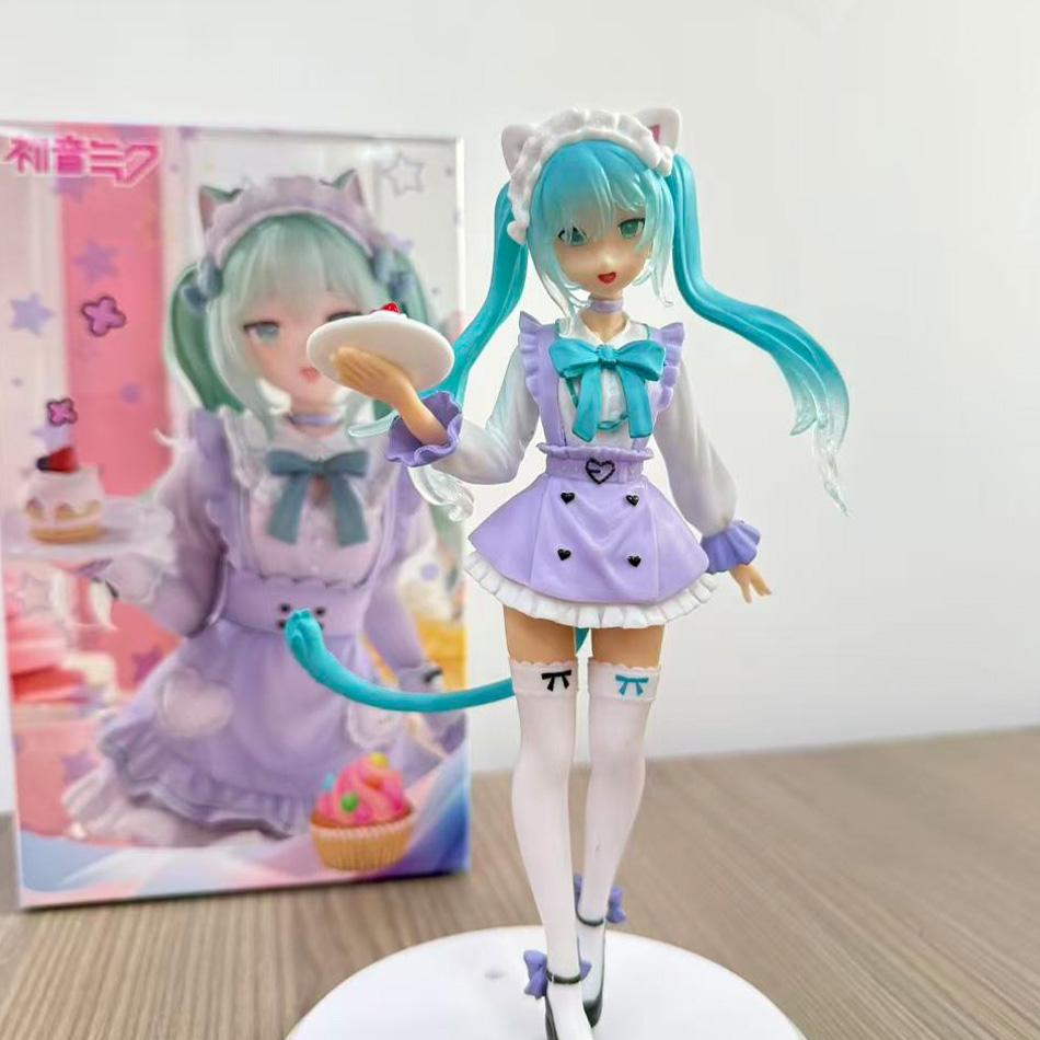 In Stock F:NEX Piapro Hatsune Miku 1/7 Scale Cat Ear Maid Figure Anime Model Collector Figurine Toys for Children