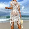 Beach Shirt Bikini Swimsuit Solid Color Tassel Beach Dress